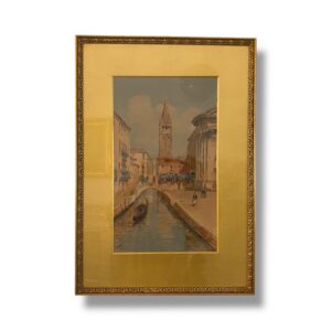 Luigi Lanza, veduta di venezia, acquarellista
