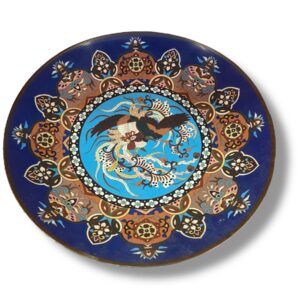 piatto giapponese in cloisonne
